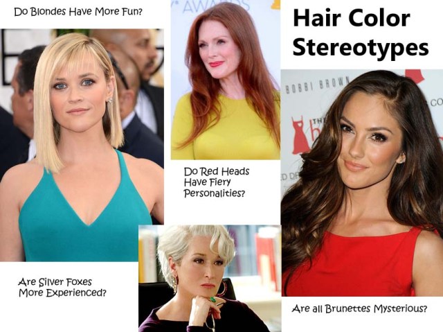 Top Celebs showing what colors look best with their locks! Photos from Top Left: Reese Witherspoon courtesy of laineygossip.com Julianne Moore courtesy of IMDB Minka Kelly courtesy of justjared.com Meryl Streep courtesy of coolspotters.com